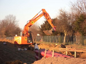 Bauarbeiten für das Güterverkerhszentrum Siekanger GVZ III 03_02_2012